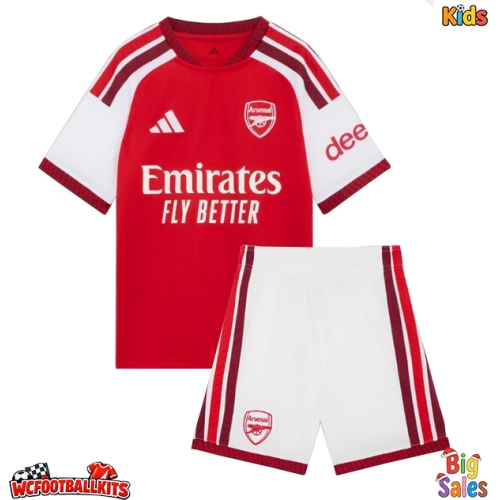Arsenal Ezri Konsa #15 Replica Home Stadium Kit for Kids 2026-27 Short Sleeve (+ pants)